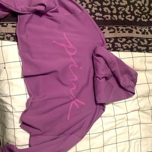 PINK Chloe x Halle cropped hoodie